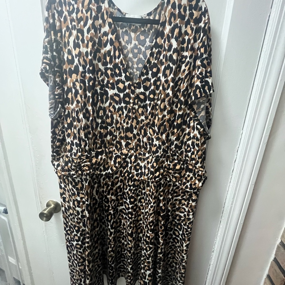 Leota Animal Print V-Neck Dress